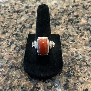 Ann King 18K Gold & Sterling Silver Carnelian Ring